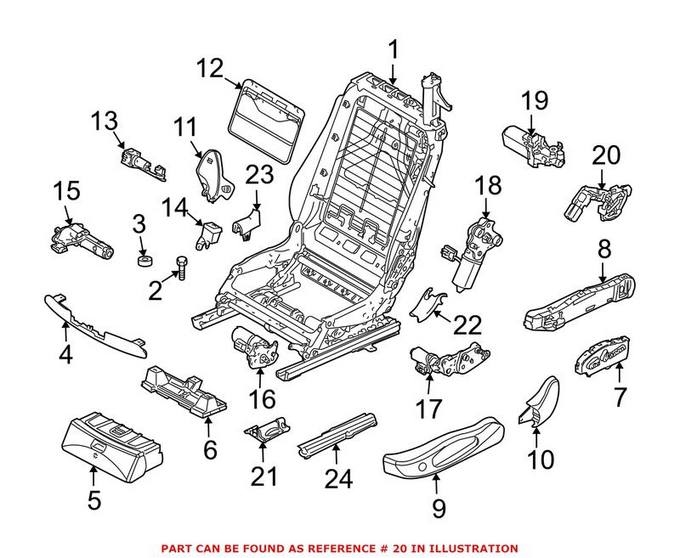 BMW Power Seat Switch = Front Driver Side Lower 52107025193